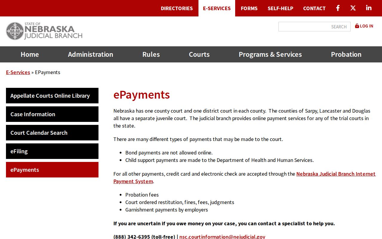 Harlan County traffic warrant Nebraska court payment methods