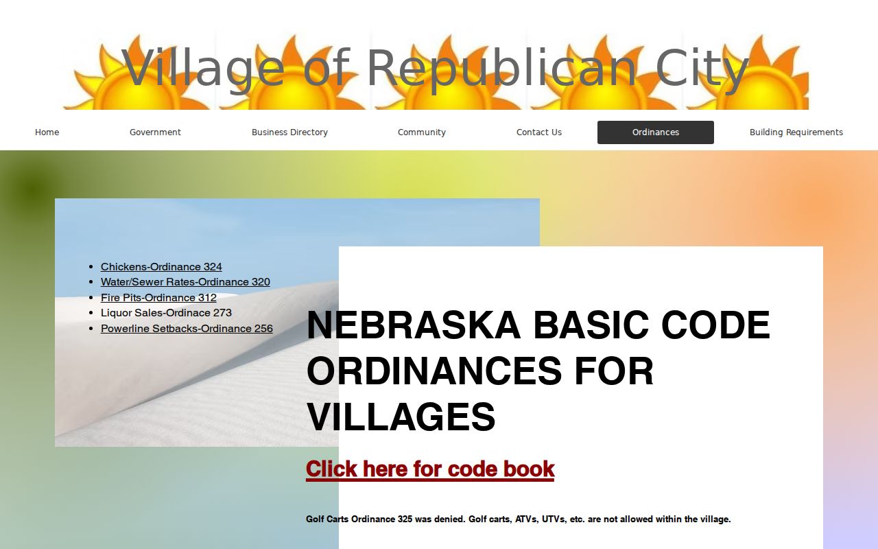 Republican City warrant records official ordinance source